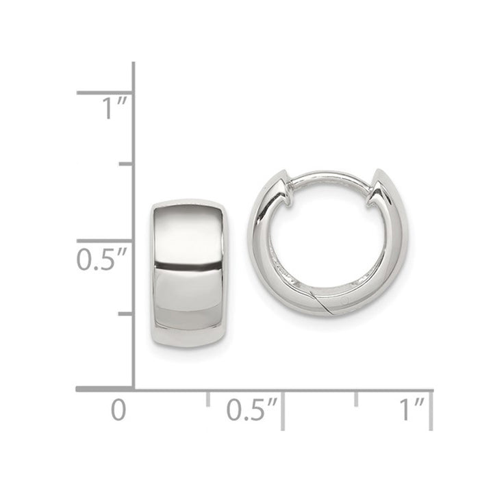 Sterling Silver Hinged Hoop Earrings Image 3