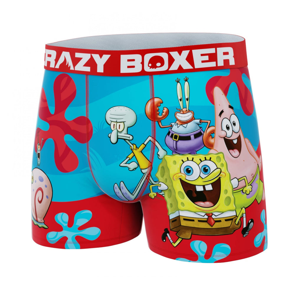 Crazy Boxer SpongeBob SquarePants and Friends Mens Boxer Briefs Image 2