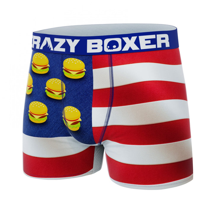 Crazy Boxer United States of Burgers Mens Boxer Briefs Image 2