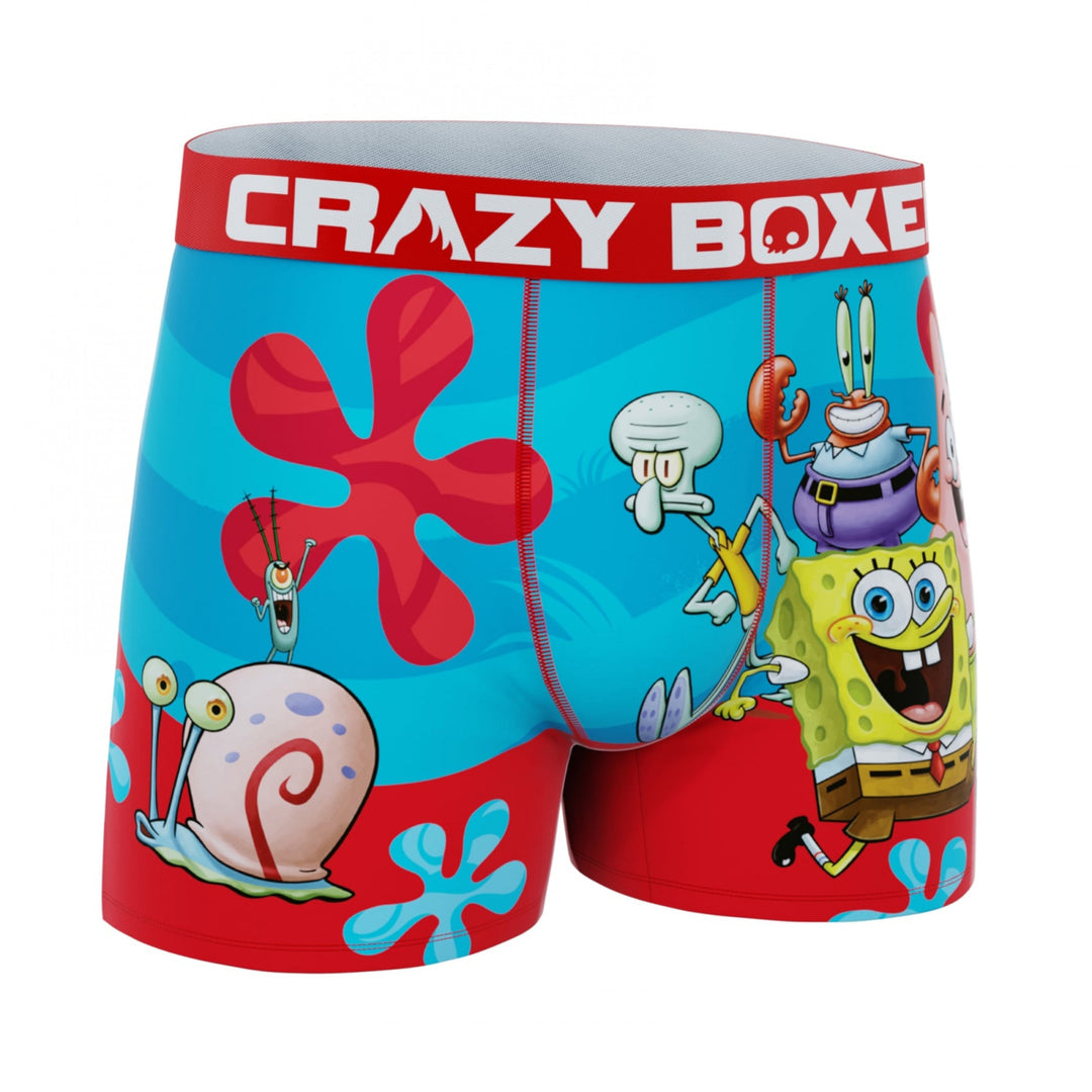 Crazy Boxer SpongeBob SquarePants and Friends Mens Boxer Briefs Image 4