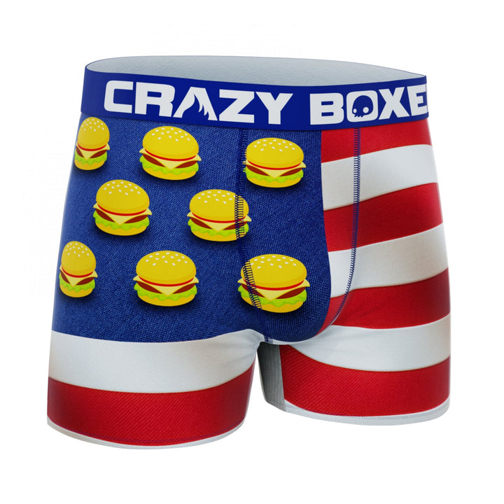 Crazy Boxer United States of Burgers Mens Boxer Briefs Image 4