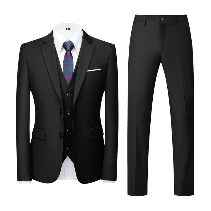 3PCS Men Business Suit Elegant Wedding Groom Men Suits Formal Slim Fit Single Breasted Blazer Sets Male Work Wear Blazer Image 1