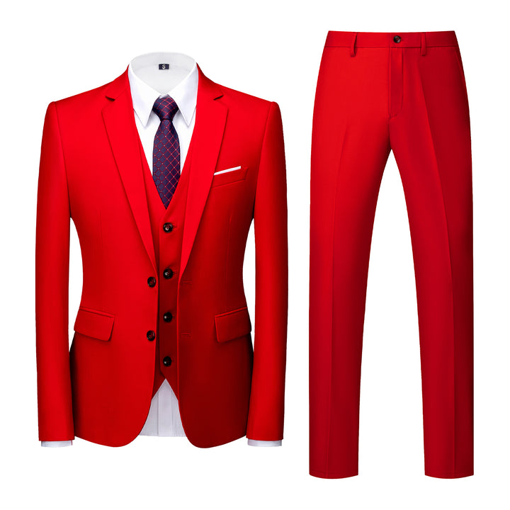 3PCS Men Business Suit Elegant Wedding Groom Men Suits Formal Slim Fit Single Breasted Blazer Sets Male Work Wear Blazer Image 1