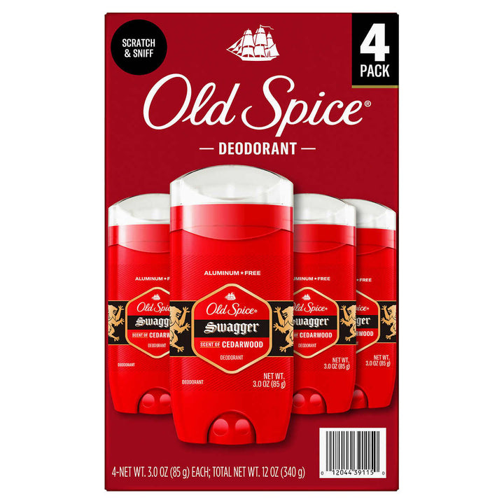 Old Spice Swagger Deodorant Aluminum Free 3 Ounce (Pack of 4) Image 1