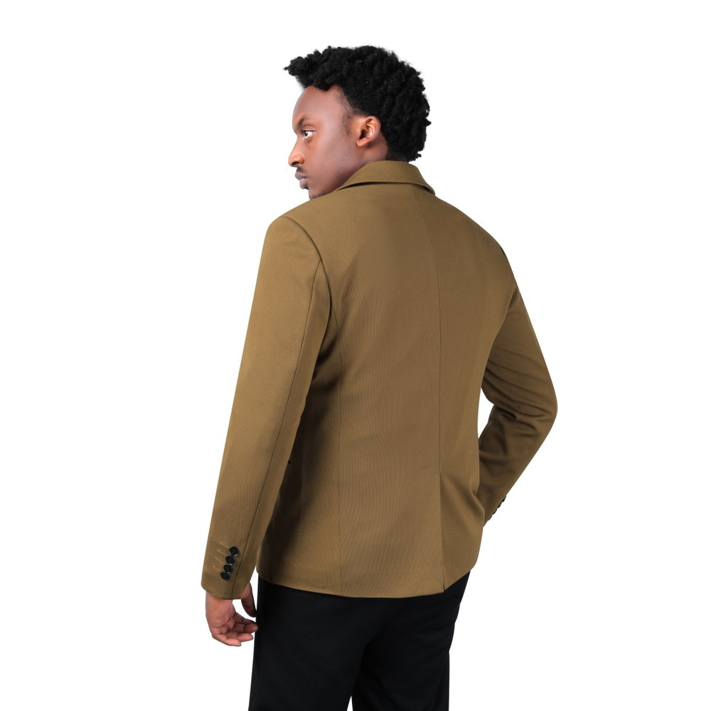Men Casual Blazer Slim Fit  Business Formal Suit Jacket Spring Autumn Cotton Solid Color Single Button Fashion Male Image 2
