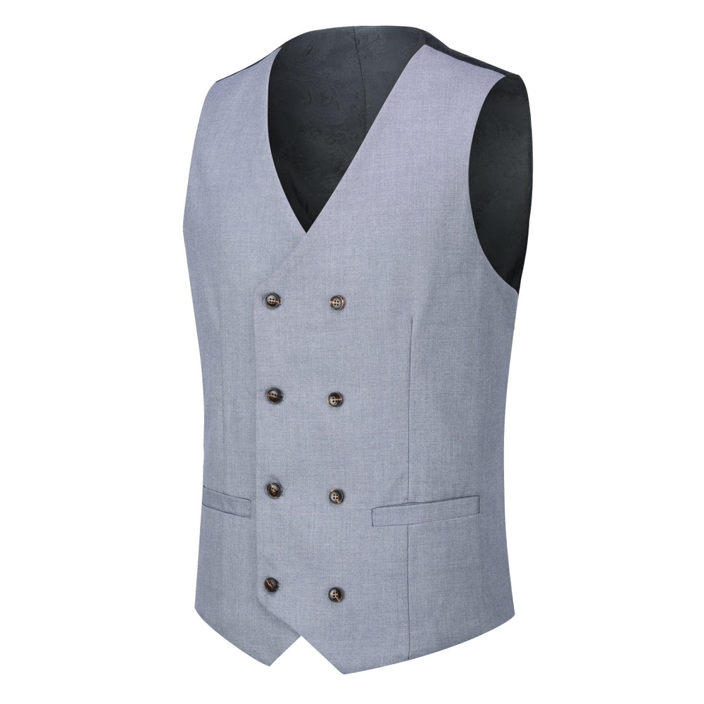 Men Vest Vintage Business Casual Suit vest Paisley Sleeveless Double Breasted Slim Fit Dormal Men Dress Waistcoat Image 2