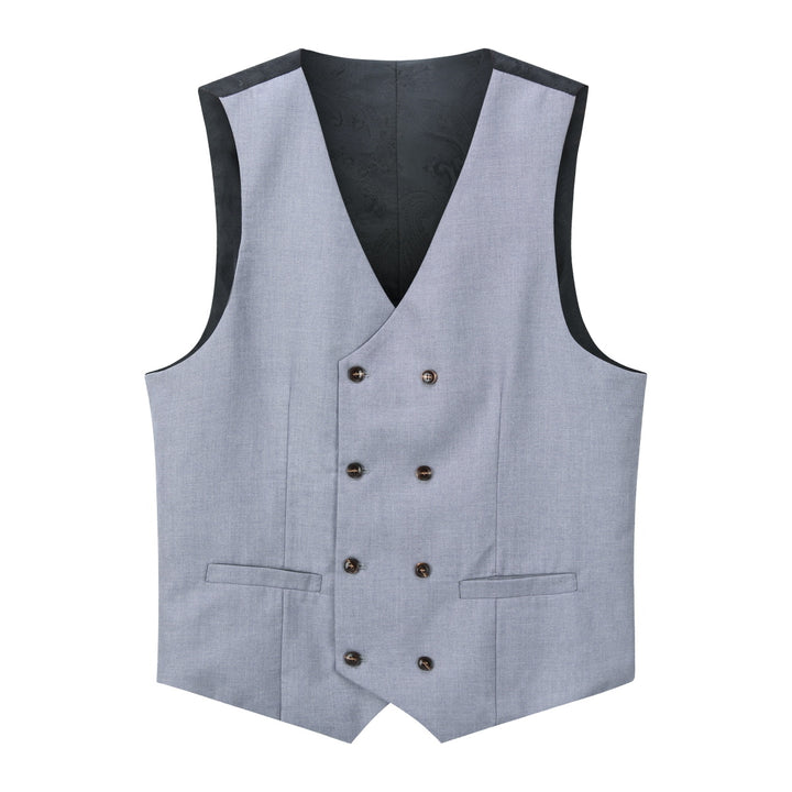Men Vest Vintage Business Casual Suit vest Paisley Sleeveless Double Breasted Slim Fit Dormal Men Dress Waistcoat Image 4
