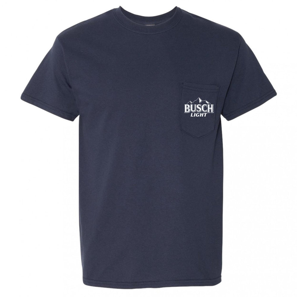 Busch Light Antlers Front and Back Print Pocket T-Shirt Image 2