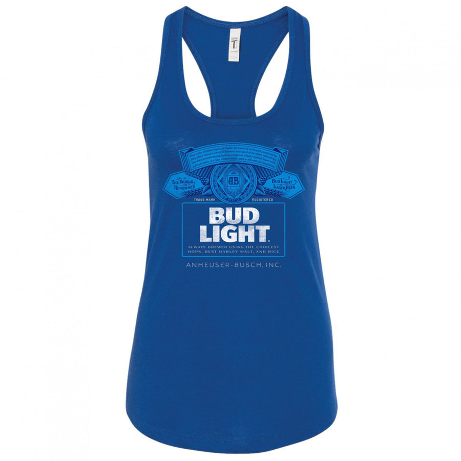 Bud Light Label Logo Womens Racerback Tank Top Image 1