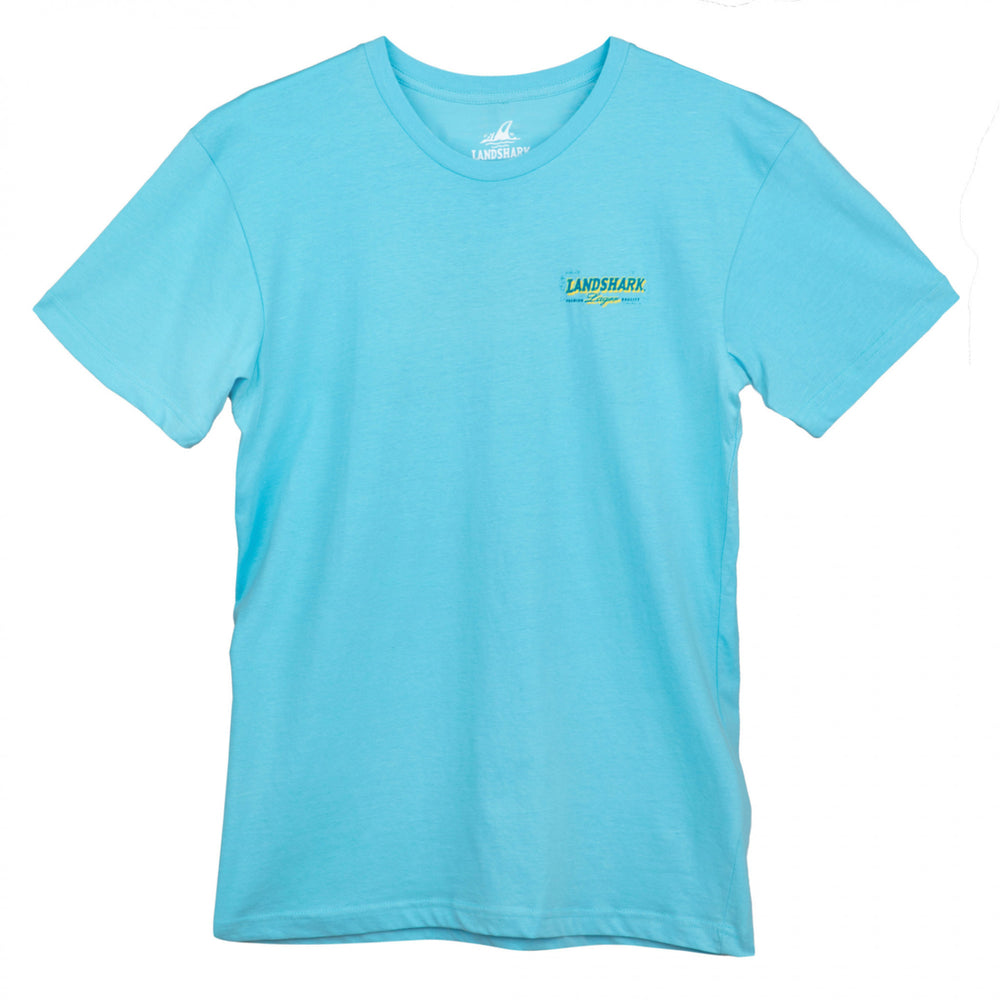 Landshark Mens Light Blue Tee Shirt Image 2