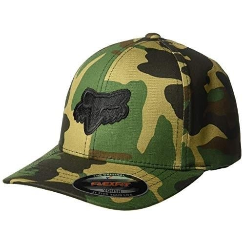 Fox Boys Legacy Flexfit Hat Camo One Size Youth Flat Embroidery Design Image 1