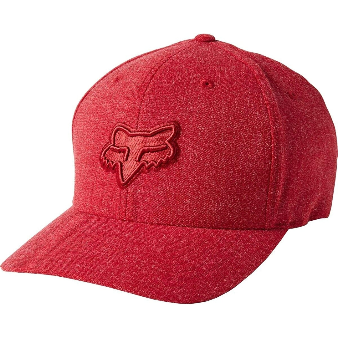 Fox Racing Mens Flexfit Hat Red L/XL Transposition Puff Embroidery Medium Profile Image 1