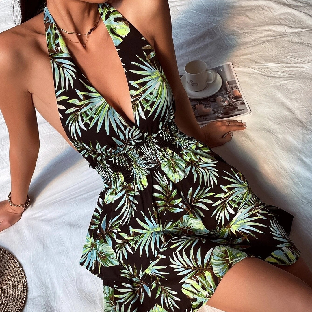 Tropical Print Dress Image 3