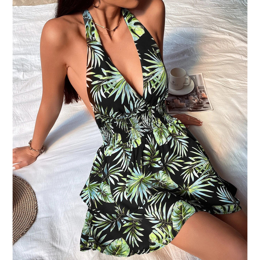 Tropical Print Dress Image 4