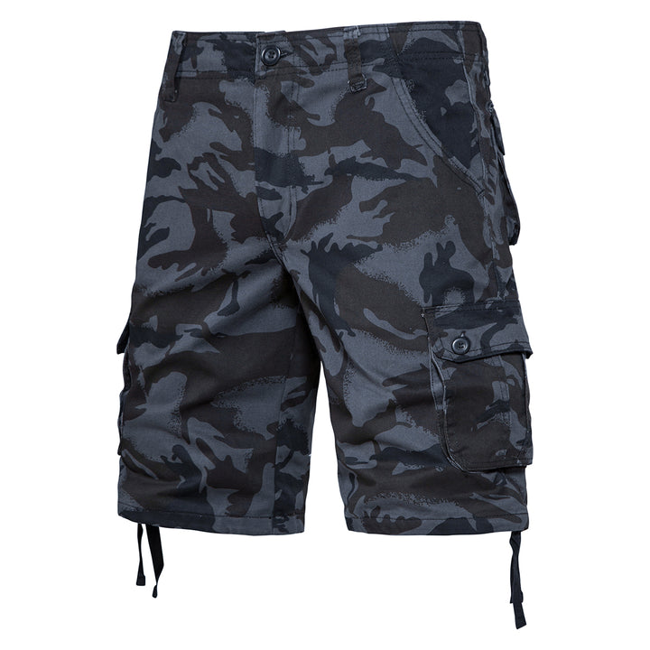 Men Cargo Shorts Casual Summer Camouflage Shorts Mid Waist Loose Zipper Joggers Multi Pockets Short Pants Image 4