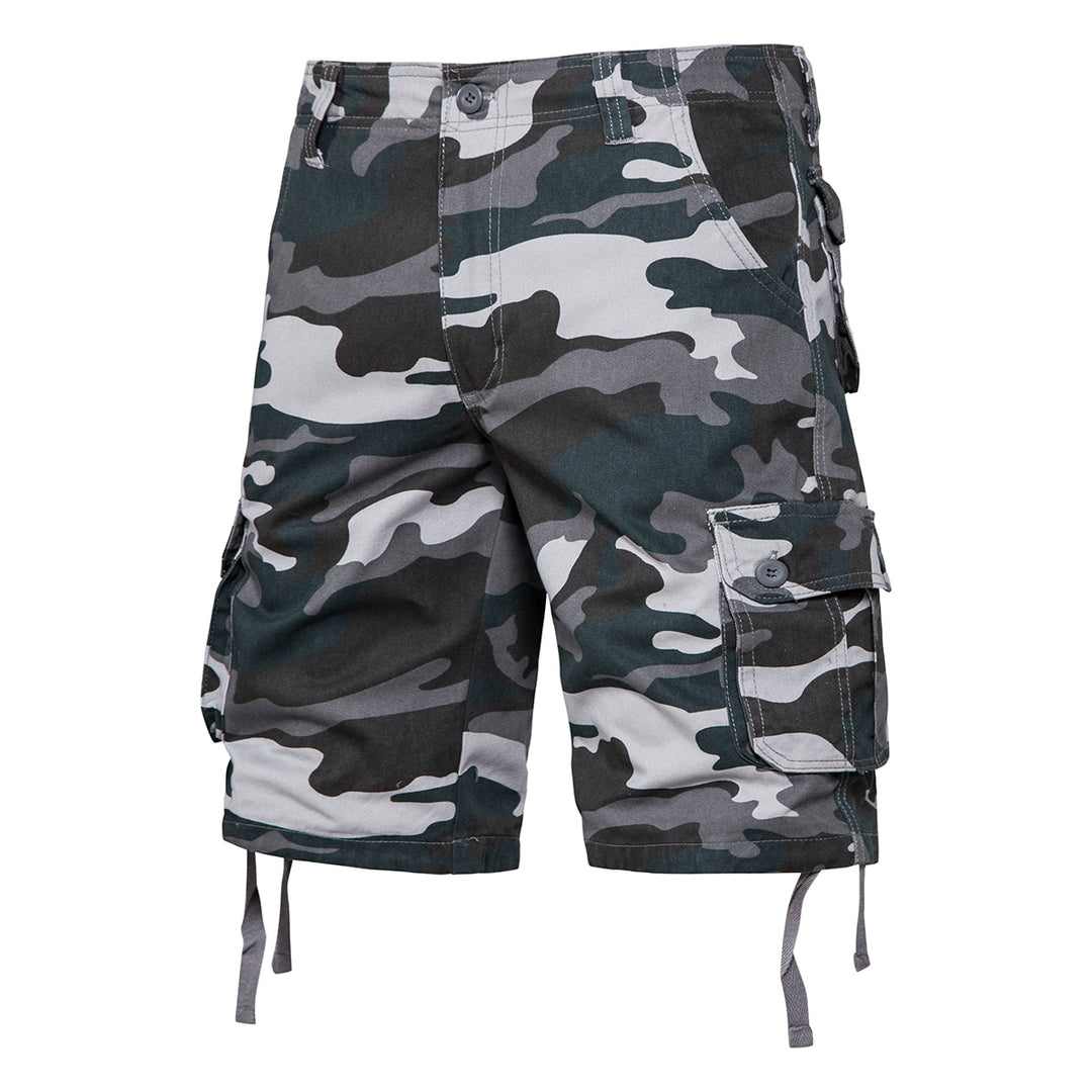 Men Cargo Shorts Casual Summer Camouflage Shorts Mid Waist Loose Zipper Joggers Multi Pockets Short Pants Image 1