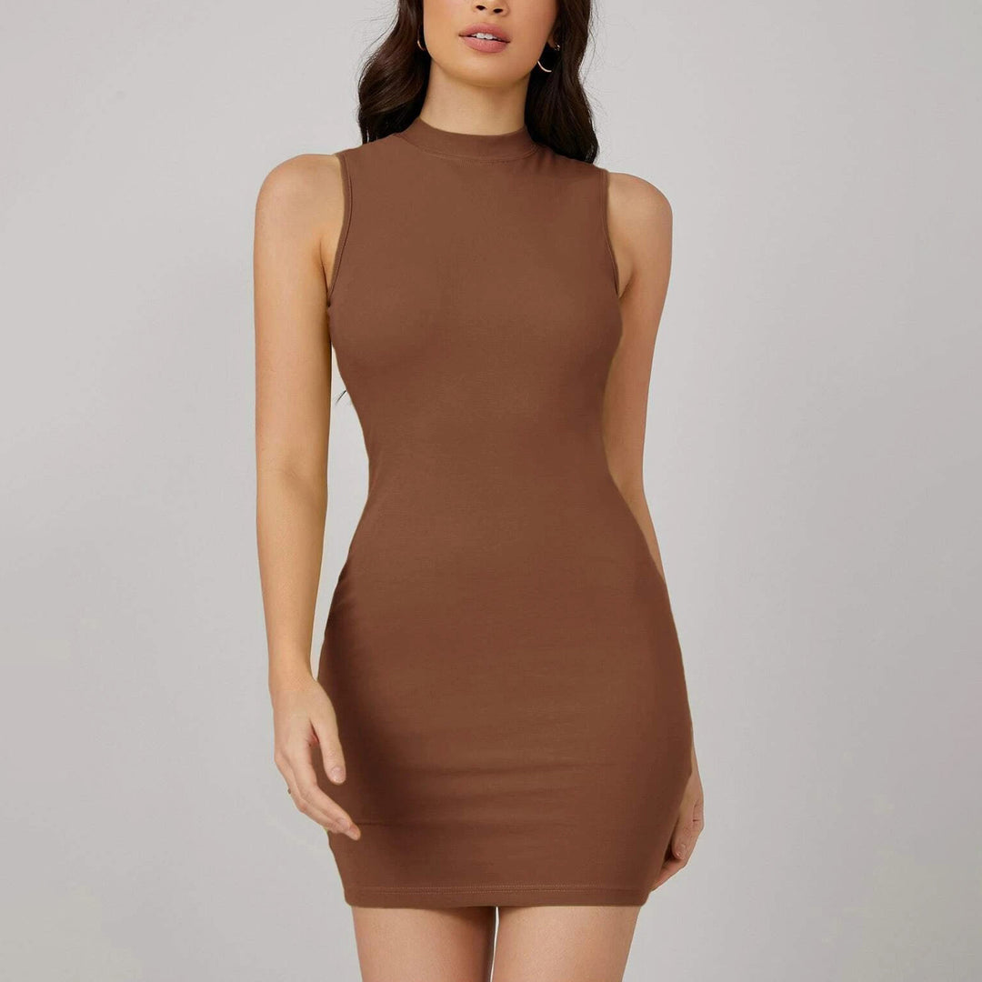 BASICS Mock-Neck Bodycon Dress Image 1