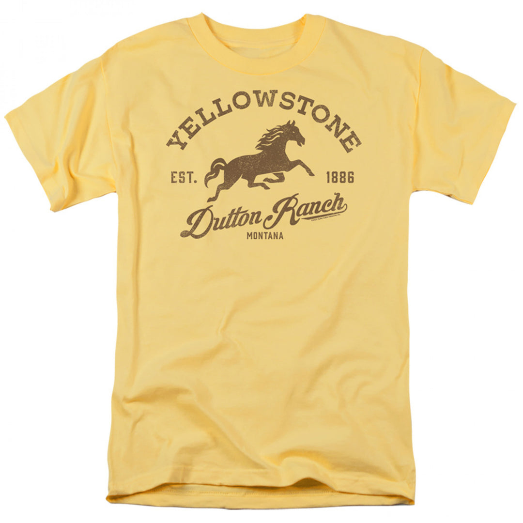 Yellowstone Dutton Ranch Logo Yellow Colorway T-Shirt Image 1