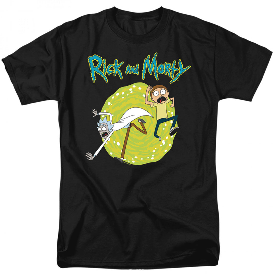 Rick And Morty Through The Portal T-Shirt Image 1