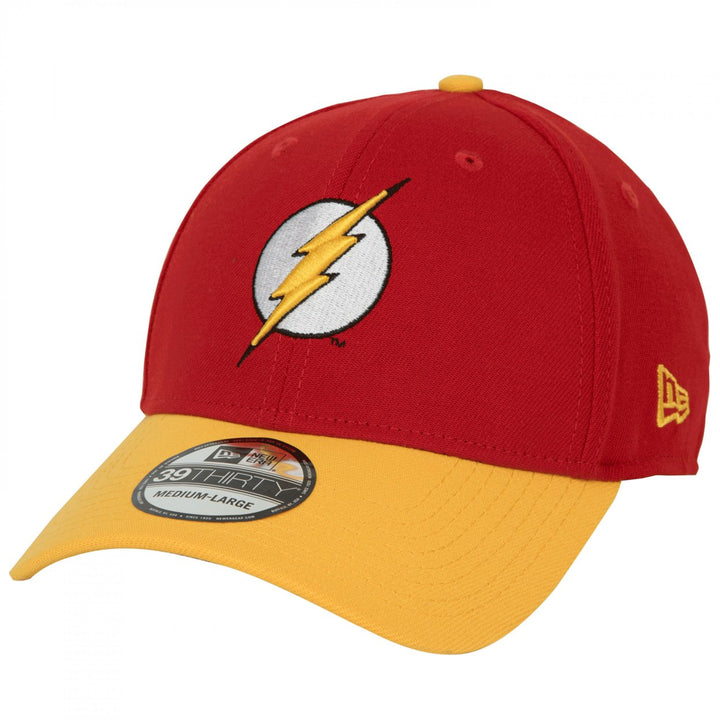 The Flash Symbol Scarlet and Gold Era 39Thirty Fitted Hat Image 1