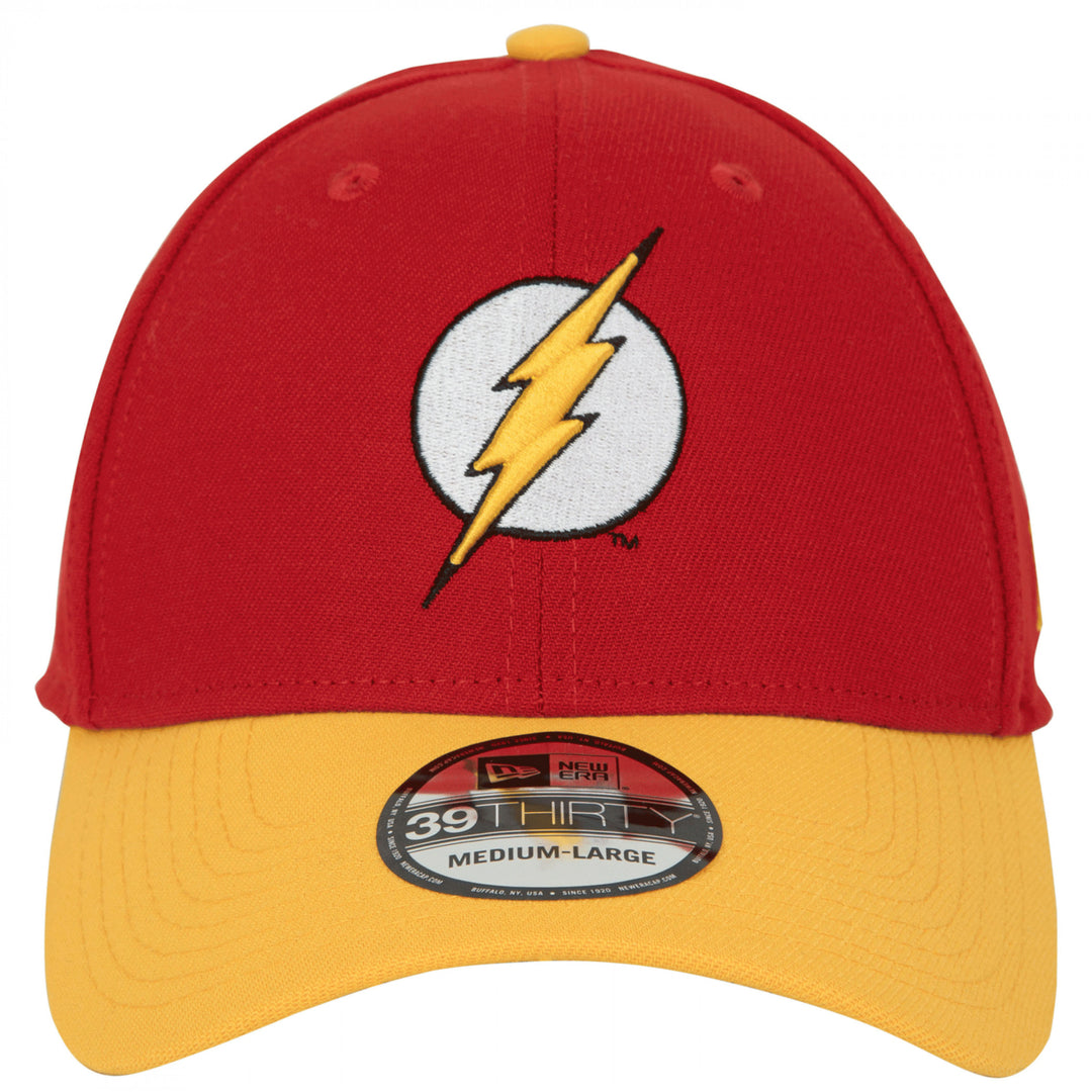 The Flash Symbol Scarlet and Gold Era 39Thirty Fitted Hat Image 2