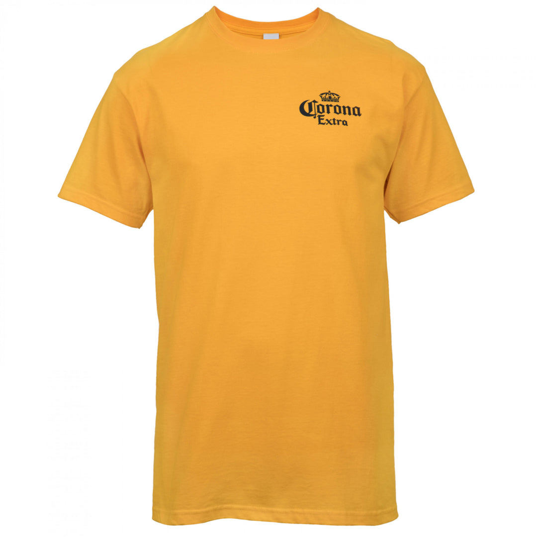 Corona Extra Distressed Label Front and Back Print T-Shirt Image 2