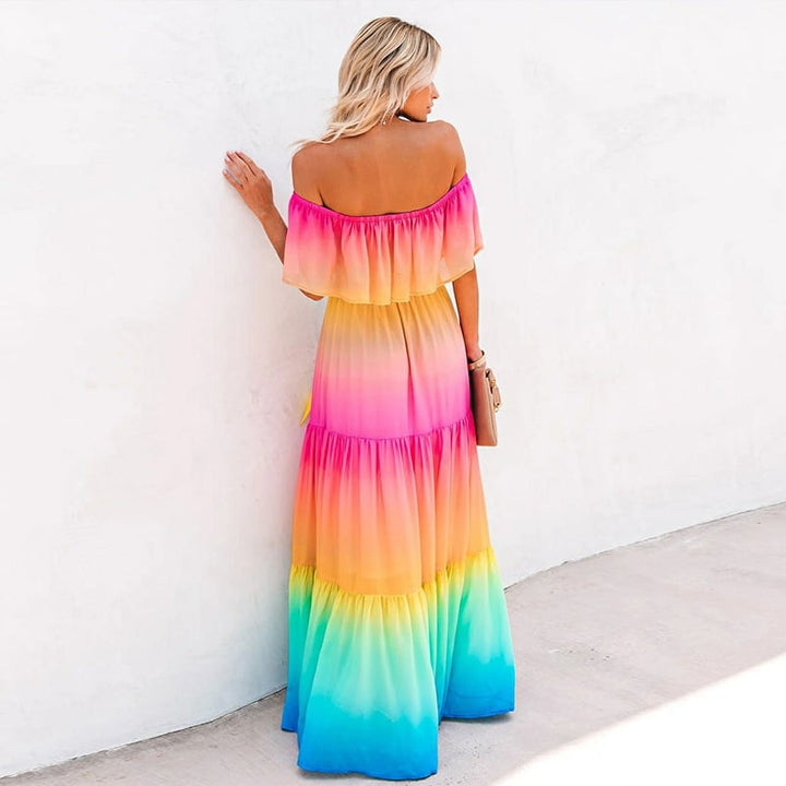 Lace up gradient dress  womens maxi dress Image 2