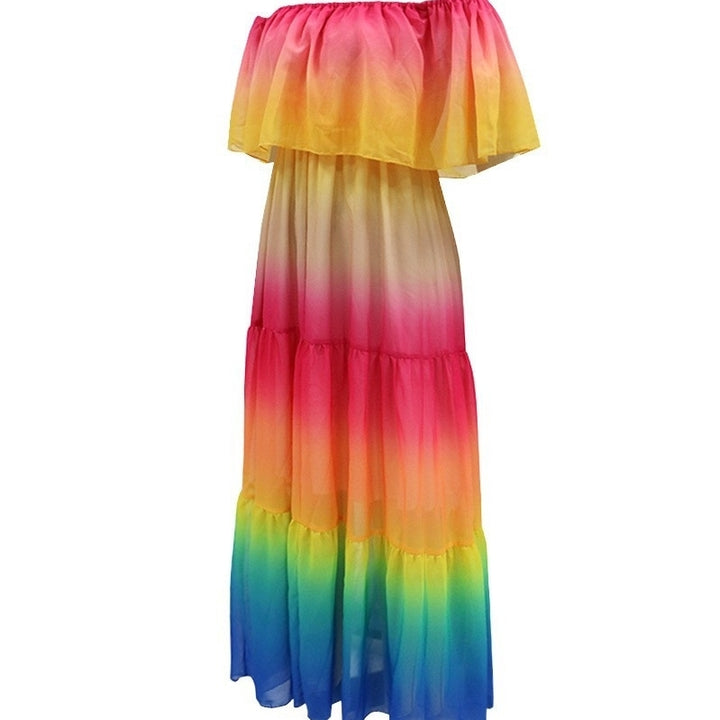 Lace up gradient dress  womens maxi dress Image 4