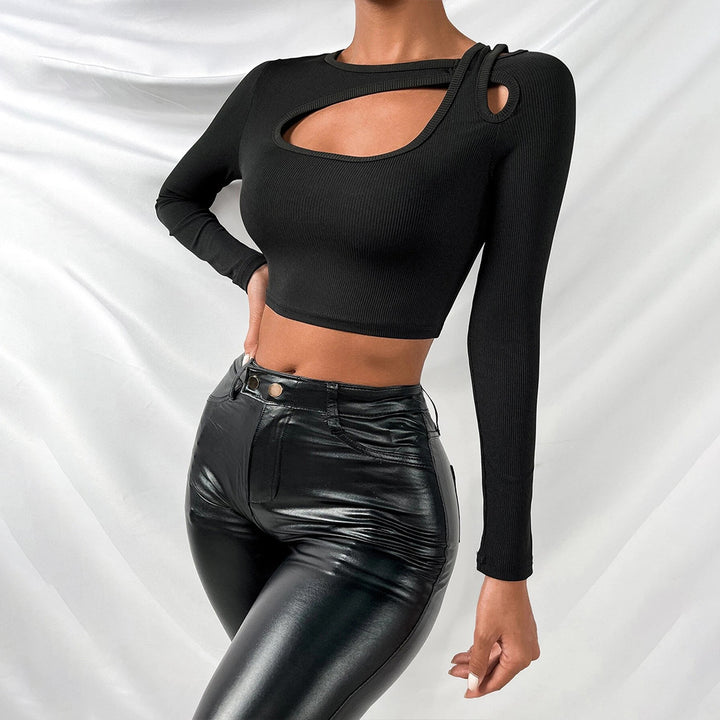 Cut Out Front Crop Top Image 2