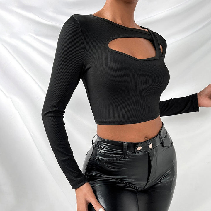Cut Out Front Crop Top Image 3