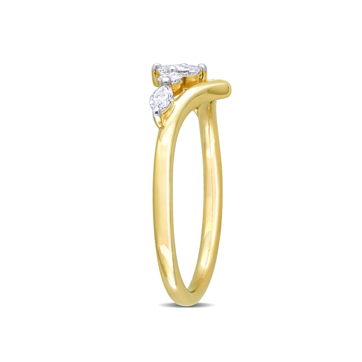 1/3 Carat (ctw I1-I2, H-I) Diamond Ring in 14K Yellow Gold Image 4