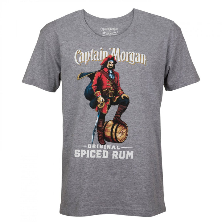 Captain Morgan Spiced Rum Grey Tee Shirt Image 1