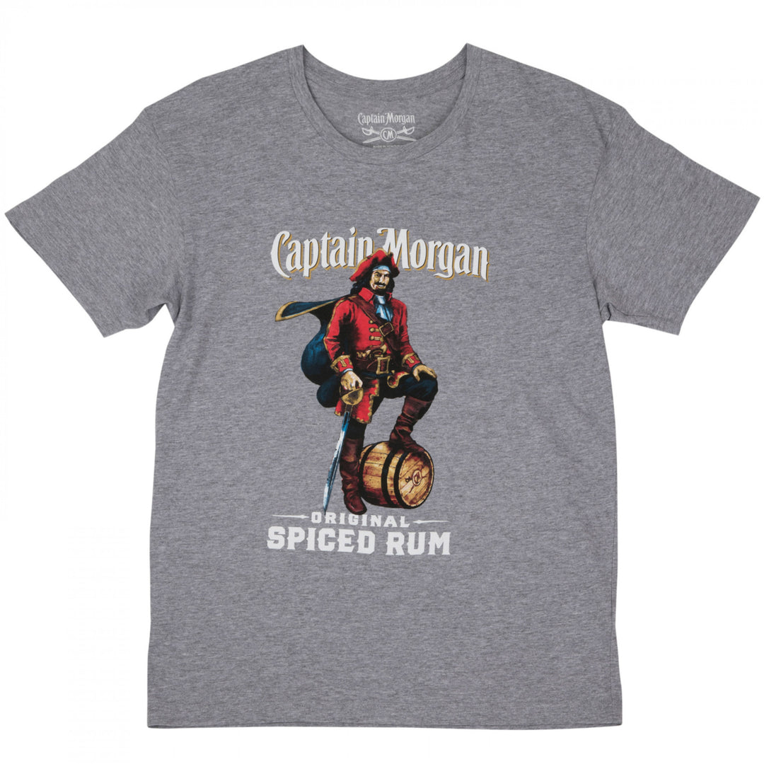 Captain Morgan Spiced Rum Grey Tee Shirt Image 2