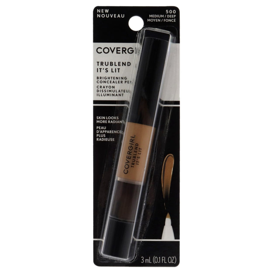TruBlend Its Lit Brightening Concealer Pen - 500 Medium-Deep by CoverGirl for Women - 0.1 oz Concealer Image 1