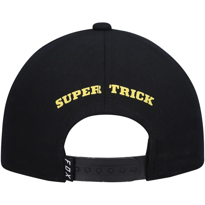 Fox Racing FOXR Supr Trik Trucker Hat Black One Size Adjustable Cap Image 4