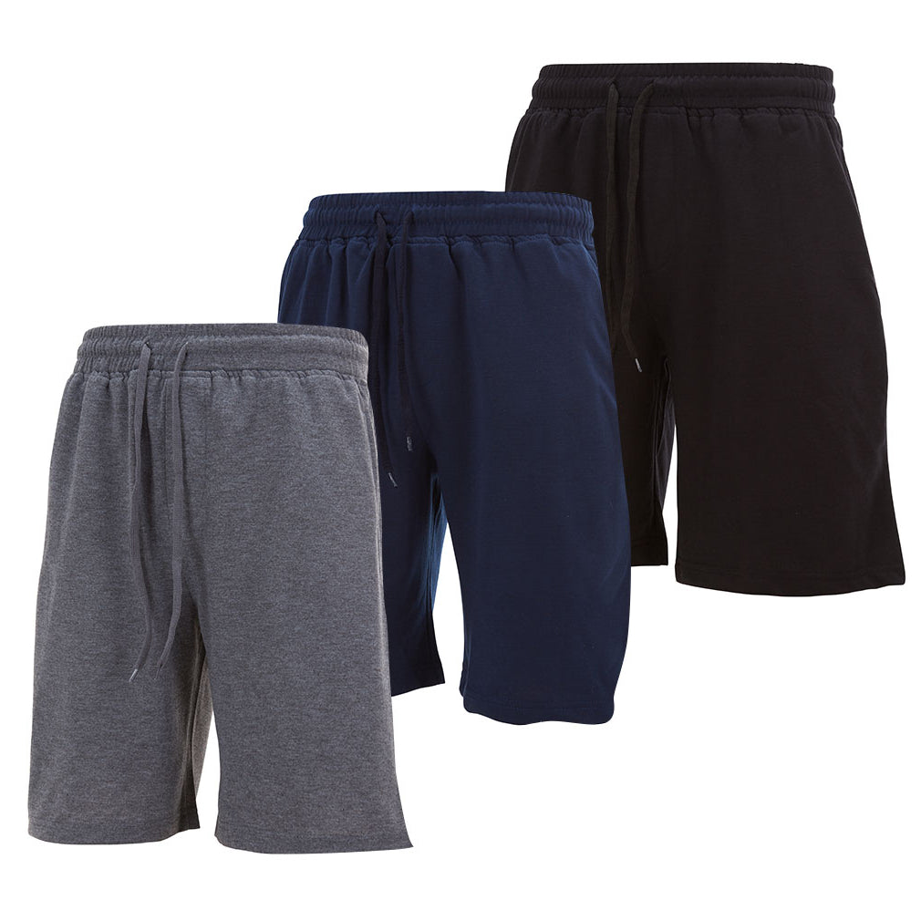 DARESAY Fleece Sleep Shorts 3 Pack Mens Lounge Workout Shorts with Pockets Image 2