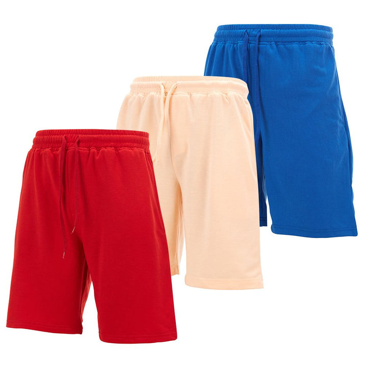 DARESAY Fleece Sleep Shorts 3 Pack Mens Lounge Workout Shorts with Pockets Image 1