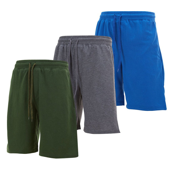 DARESAY Fleece Sleep Shorts 3 Pack Mens Lounge Workout Shorts with Pockets Image 1