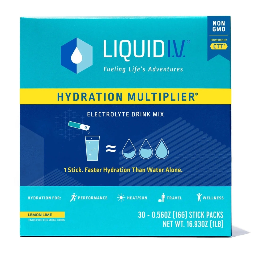 Liquid IV Hydration Multiplier Electrolyte Drink Mix Lemon Lime (30 Count) Image 1