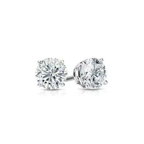 14k White Gold Plated 0.50 Ct Round White Cz Stud Earrings Image 1