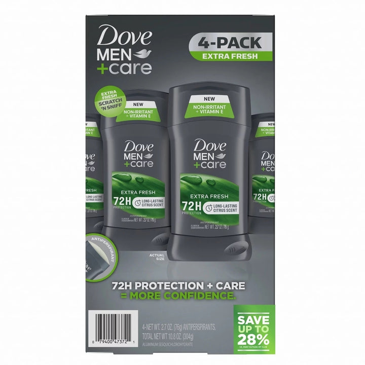 Dove Men+Care Antiperspirant Deodorant Extra Fresh 2.7 Ounce (Pack of 4) Image 1