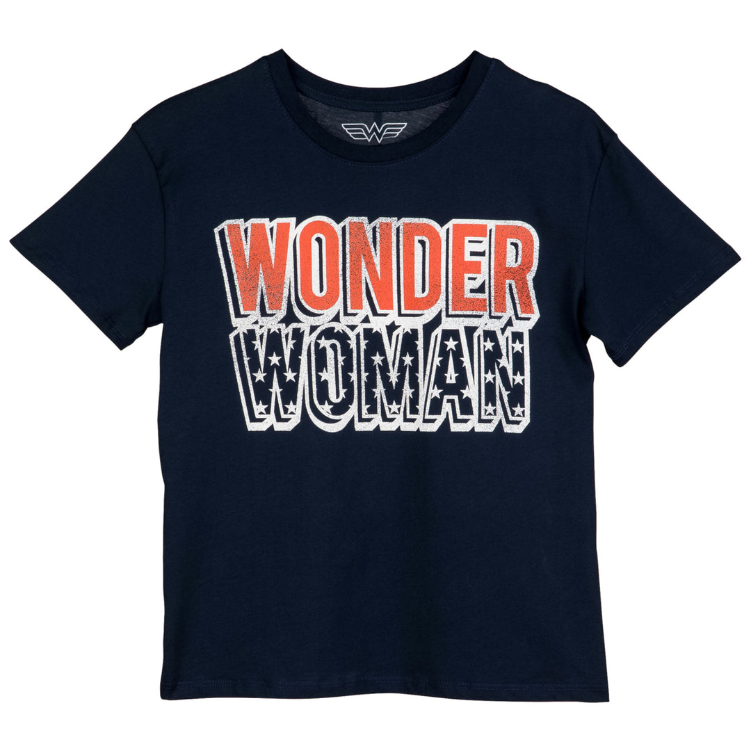 Wonder Woman Red White and Blue Juniors T-Shirt Image 2