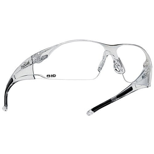 Bolle 40113 Rush Series Safety Glasses Polycarbonate Anti-Scratch Hydrophobic Lenses Universal Clear Image 1
