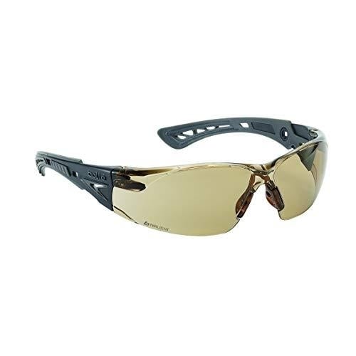 Bolle-40225 Safety Rush+ Safety Glasses Black and Grey Frame Twilight Lenses Image 1