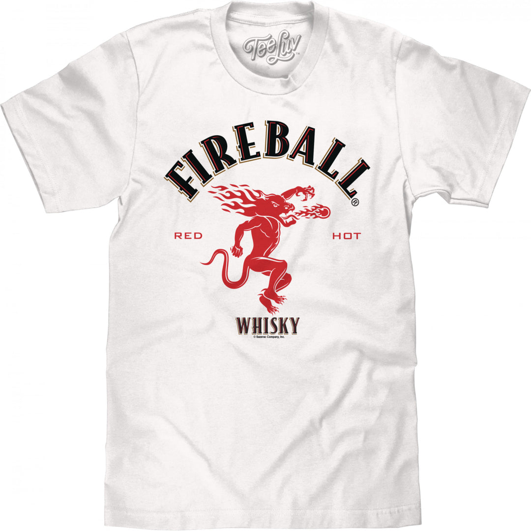 Fireball Whisky Logo White Colorway T-Shirt Image 1