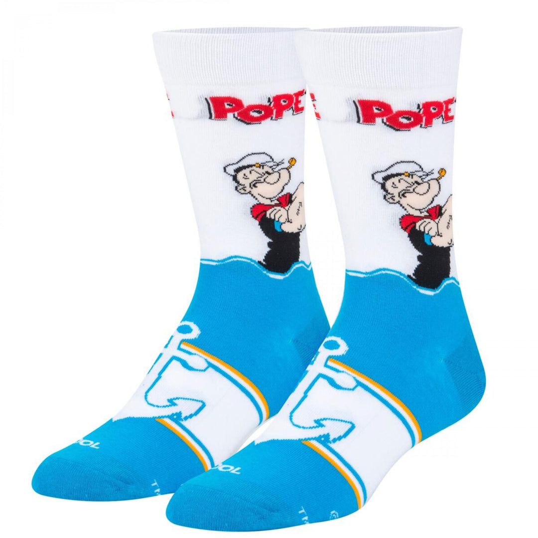 Popeye the Sailor Out at Sea Crew Socks Image 1
