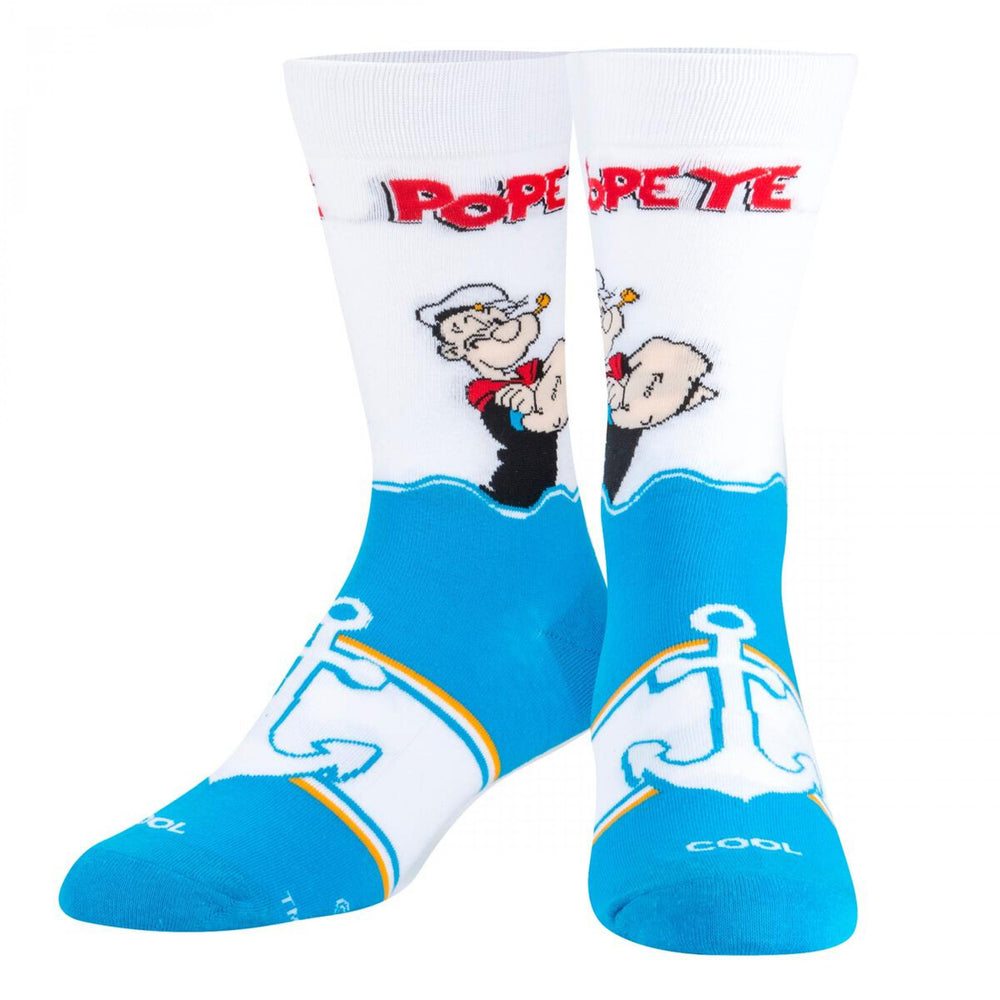 Popeye the Sailor Out at Sea Crew Socks Image 2