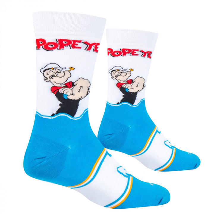 Popeye the Sailor Out at Sea Crew Socks Image 3
