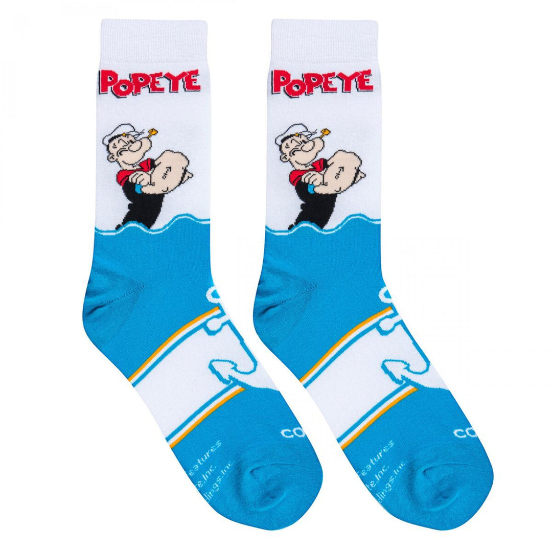 Popeye the Sailor Out at Sea Crew Socks Image 4