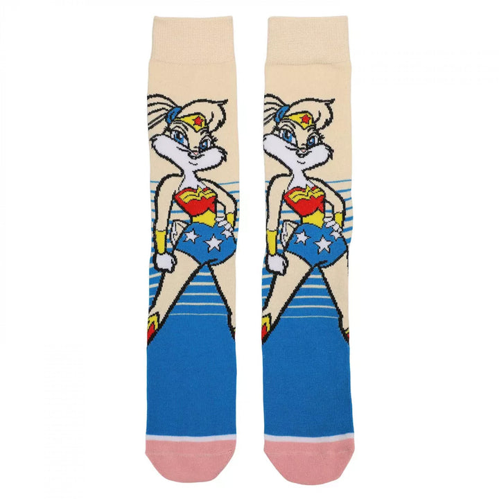 Justice League X Looney Tunes Crew Socks 5-Pair Pack Image 3